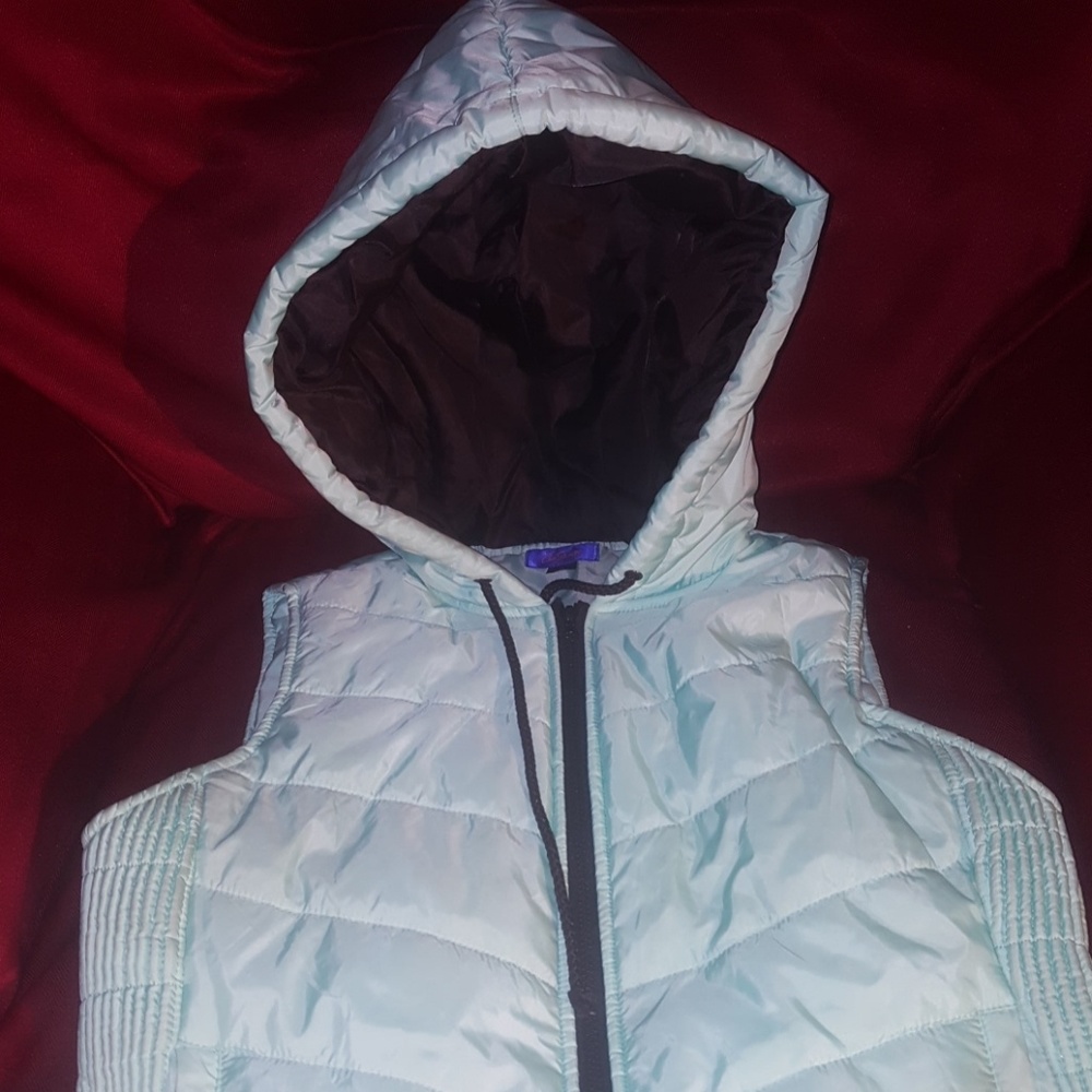 Gorgeous light blue green vest